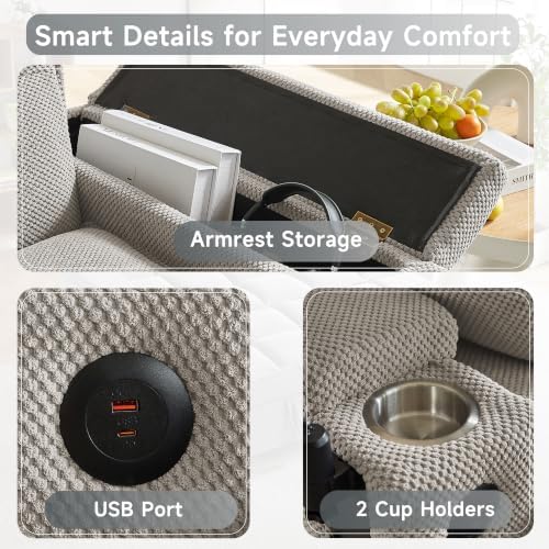 Auvsoce 74" 3-in-1 Convertible Sleeper Sofa Bed, Pull Out Couch - Image 4