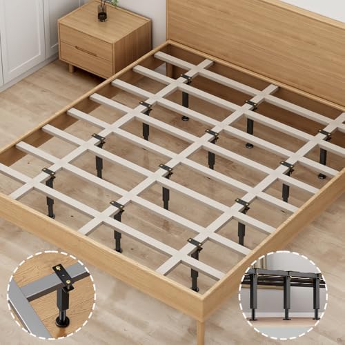 NESAPTO 6PCS Adjustable Height Bed Support Legs, 7.3-11 in Metal Bed Risers - Image 6
