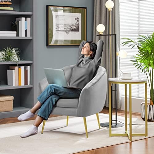 Yaheetech Barrel Accent Chair, Modern Cozy Vanity Chair - Image 3