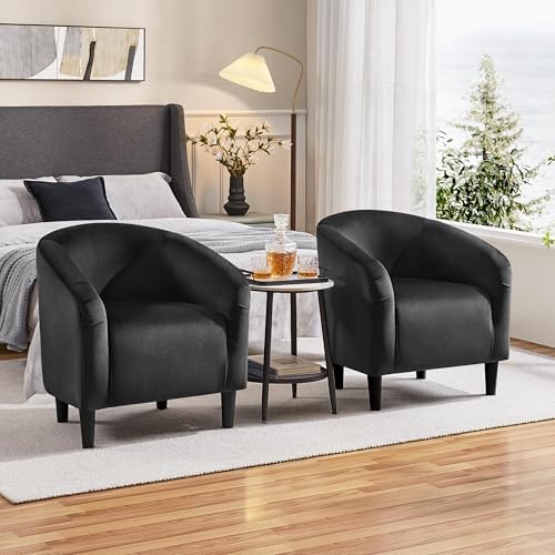 Yaheetech Compact Velvet Accent Chairs Set of 2 - Image 5