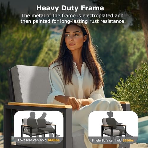 5-Piece Patio Set with 28 in Propane Fire Pit - Image 3