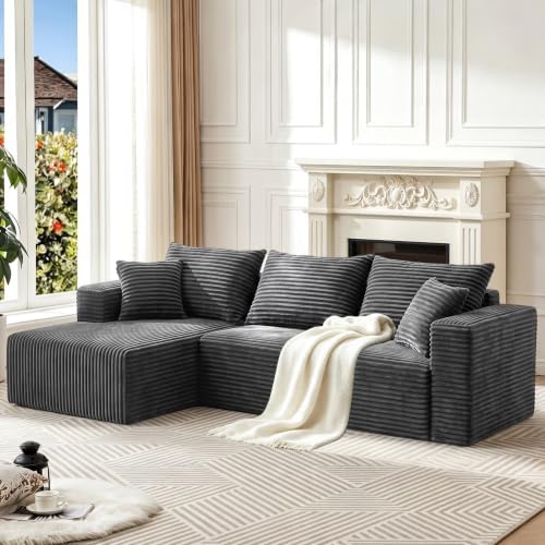 93" L-Shaped Boneless Couch for Living room by Yimilife