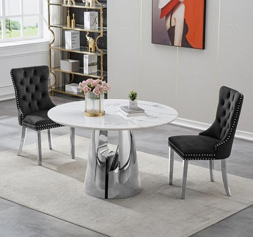 45” Round Dining Table Set For 2, Kitchen Table - Image 3