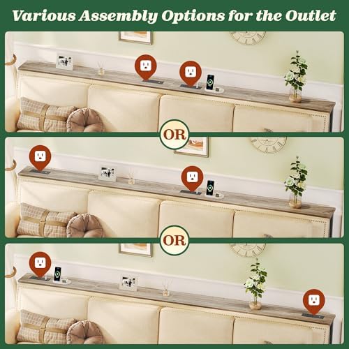 SUPERJARE 110.2 inch Narrow Behind Couch Table - Image 6