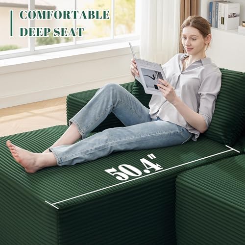 Mangodan 110” Boneless Couch, Cloud Sectional Sofa - Image 5