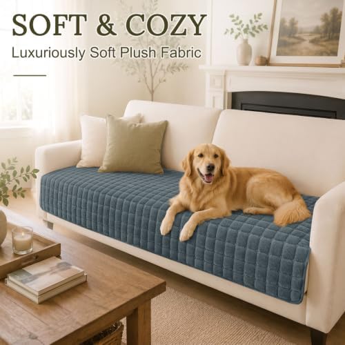 Smiry Velvet Couch Cover for Dogs, Non Slip Soft Sofa Protector for Pets - Image 2