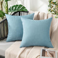 MIULEE Decorative Outdoor Pillow Covers Waterproof 18x18 Blue Gray by MIULEE