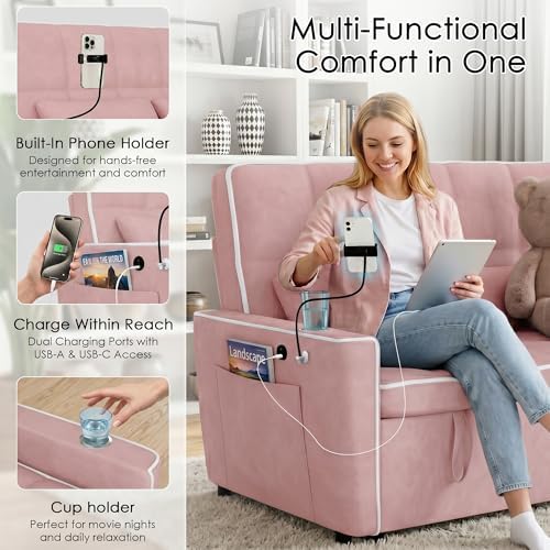 54'' Sleeper Sofa, Convertible Sofa Bed - Image 4