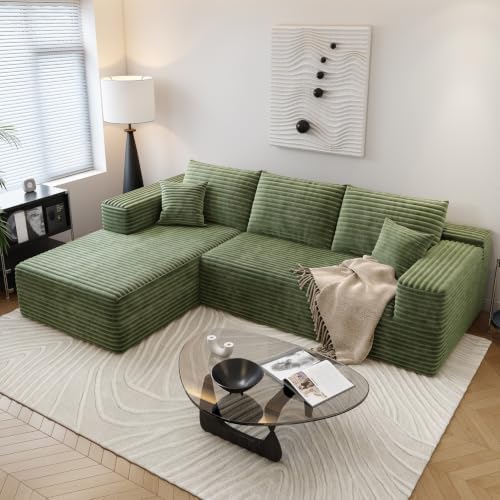 Settab 95" Boneless Couch Modular Sectional Sofa L-Shape Lounge Cloud Couch by Settab