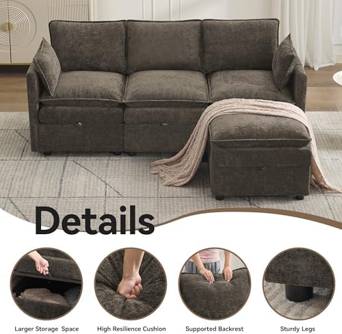80" Cloud Modular 3 Seater Sofa - Image 5