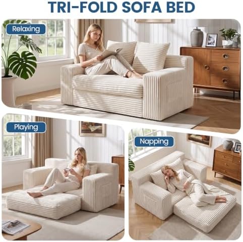 Boneless Couches for Living Room, 2 Seater Boneless Loveseat Sofa, Premium - Image 7