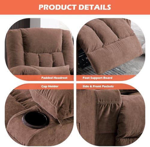 MAHOMICO Recliner Chair with Cup Holders - Image 5