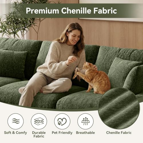 WorthFurni 107” Cloud Sectional Couches - Image 3