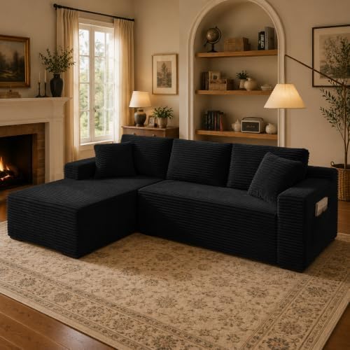 103" L Shaped Cloud Sectional Boneless Couches by EAFURN