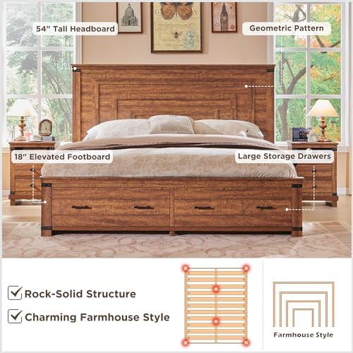 RedLemon 54" Farmhouse Queen Bed Frame - Image 3