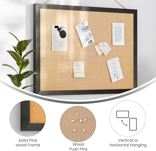 Flash Furniture Rustic Wall Mount Linen Board, - Image 3
