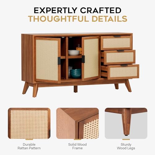 Bme Rattan Pre-Assembled Buffet Sideboard - Image 3