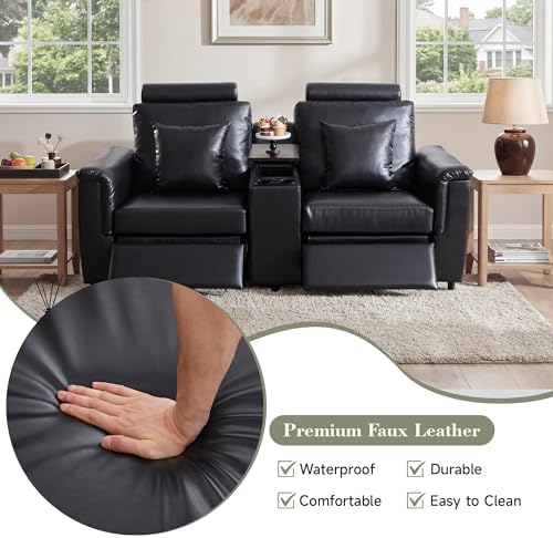 RARZOE Oversized Loveseat Power Recliner Sofa - Image 6