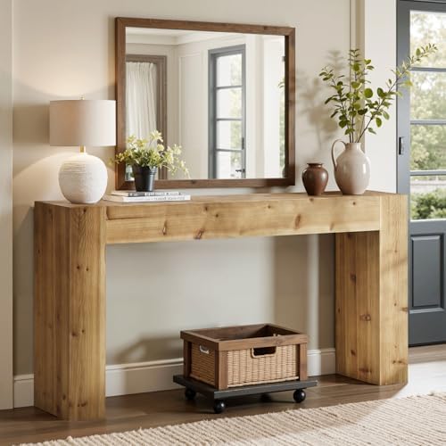 Tribesigns 63-Inch Solid Wood Console Sofa Table, Farmhouse Long Entryway Table - Image 4