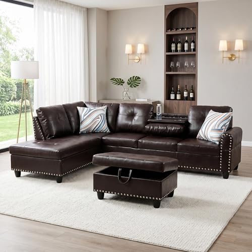 Faux Leather Sectional Couches for Living Room - Image 6