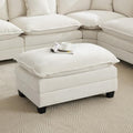 35‘’ Modern Chenille Cloud Sofa Ottoman, Rectangle Ottoman by WUTUTUEE