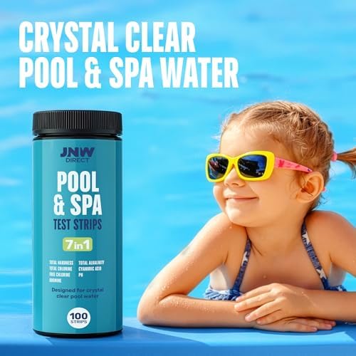 JNW Direct Pool Test Strips for Pools and Spas - 7 in 1 Water Test 100 Pack - Image 3