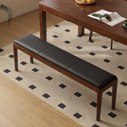 55.1'' Leather Upholstered Dining Bench by Wayshome