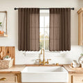 YoungsTex Brown Linen Curtains 40 Inches Long by YoungsTex