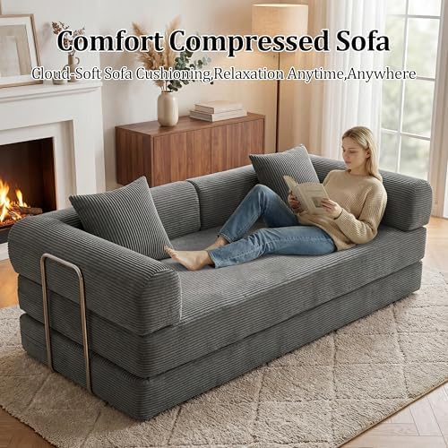 Futon Sofa Bed Modular Loveseat Sleeper Folding Pull Out Couch - Image 6