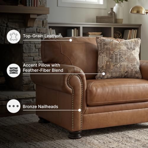Signature Design by Ashley Carianna Oversized Leather Accent Chair - Image 4