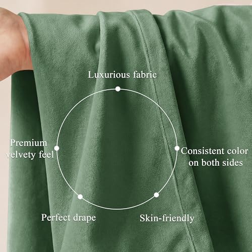 StangH Emerald Green Velvet Thermal Curtains - Image 4
