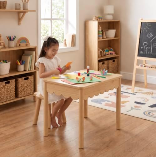 CAALMA Kids Table and Chair Set, Solid Wood - Image 5