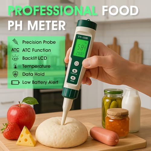 Digital pH Meter for Food, pH Tester for Sourdough Bread Dough Cosmetics - Image 2