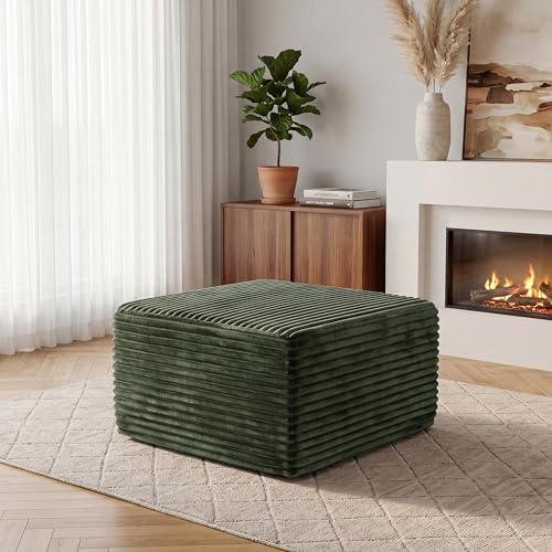 28” Boneless Couch Ottoman Modular Sectional Corduroy Cloud Sofa Foot Rest by ICCEQUEEFURNITURE