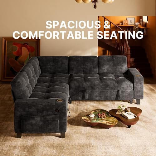 Marsail 84.6" Sectional Sleeper Sofa - Image 7