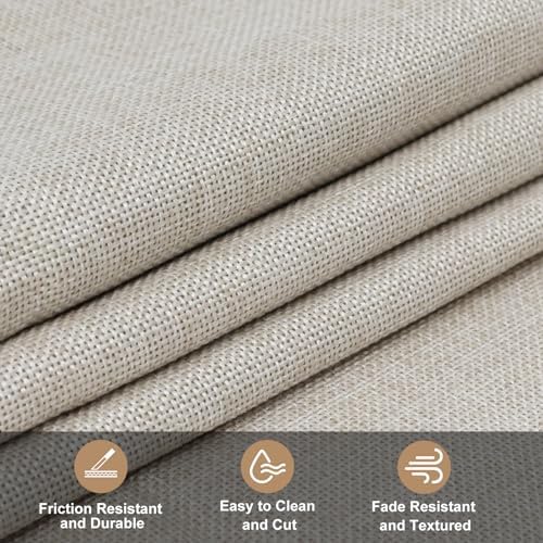 Heavy Linen Fabric 80x57 Inches, 1.2mm Thickness, Plain Solid Color Cloth - Image 3