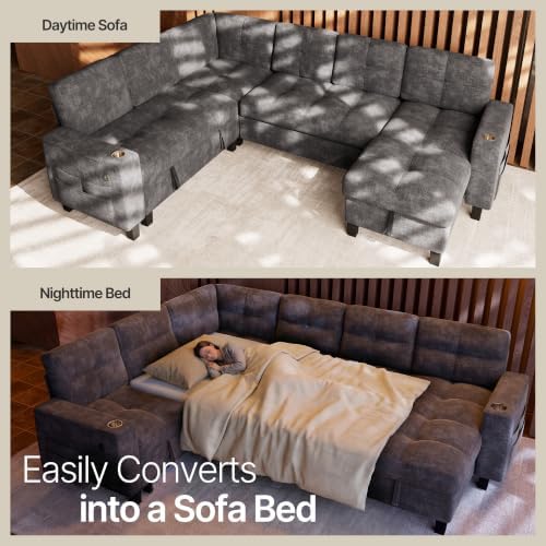 Marsail 110" Sectional Sleeper Sofa - Image 3
