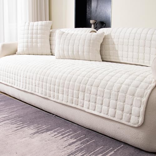 Velvet Sectional Couch Cover for 2-3 Seat by MDSASFD