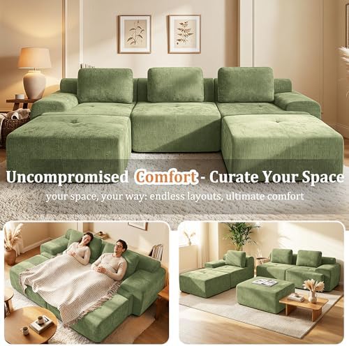 159" L Shaped Oversized Boneless Couch, Comfort Cloud Sectional Couches - Image 5