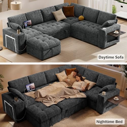 Vipbear 111" Modular Sectional Sleeper Sofa - Image 4