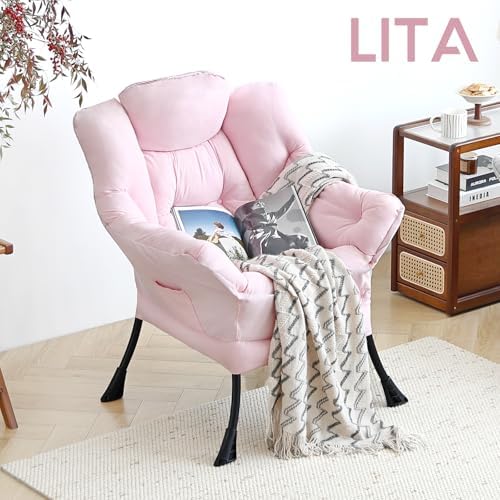LITA Lazy Chair, Comfy Accent Reading Chair - Image 7