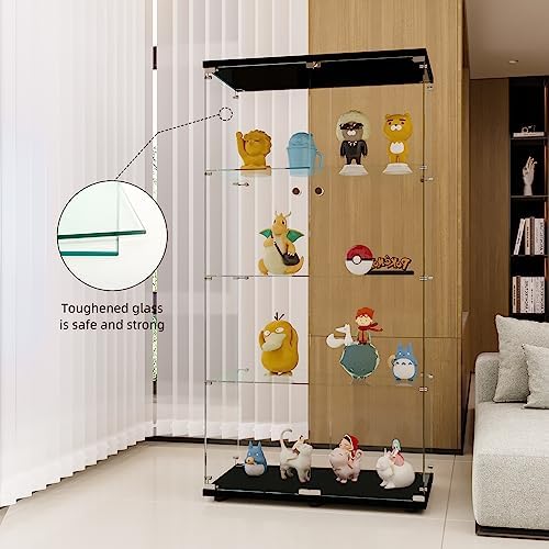 FLYMUHJIA Glass Display Cabinet Kitchen Pantry Storage Cabinet Corner Bar - Image 5