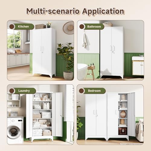 Letaya 71" H Metal Storage Cabinet - Image 4
