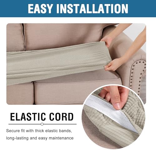 H.VERSAILTEX Super Stretch Individual Seat Cushion Covers Sofa Covers Couch - Image 5