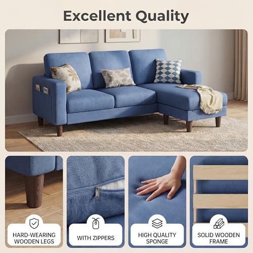 Homall 72" L Shaped Sofa Couches - Image 4
