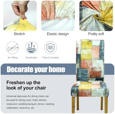 Dining Chair Covers, Stretch Seat Covers, Washable Furniture Protector - Image 3