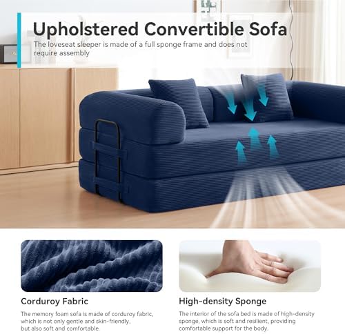 79" Convertible Sofa Bed, Boneless Couch - Image 6