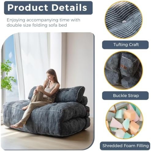MAXYOYO Folding Sofa Bed, Convertible Chair Bed - Image 5