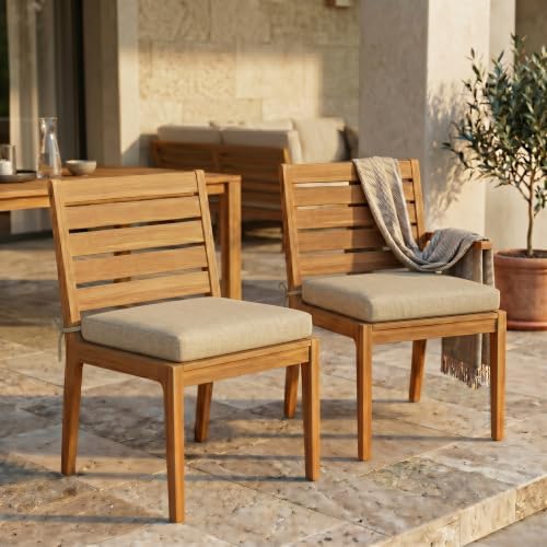 RSH DECOR: Sunbrella Foam Chair Cushions Set of 2 | 19" x 19" x 2" | - Image 2