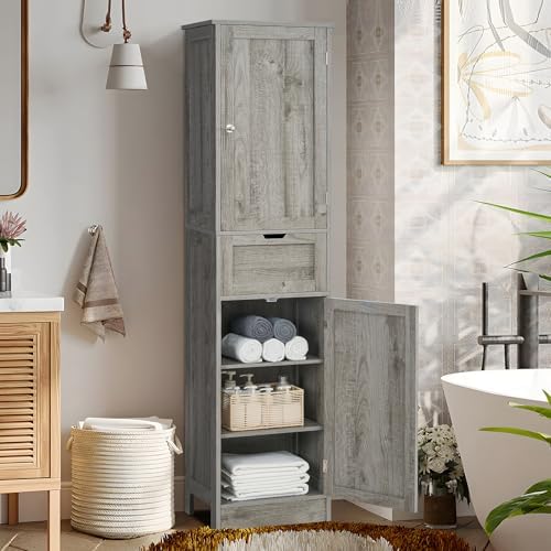 Iwell 66.9" Tall Bathroom Storage Cabinet - Image 5